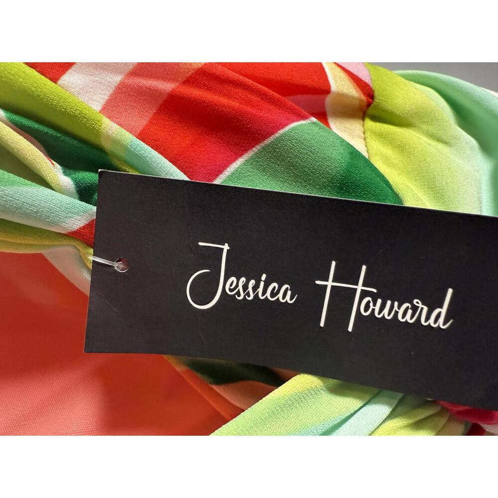 NWT Jessica Howard Women's Sleeveless V-Neck Knot-Front Maxi Dress Size 6 - Picture 7 of 8